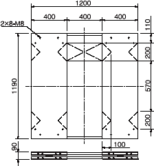 Dimensioni del corpo del modello TSD-1200 