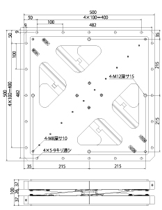 支承モジュール本体寸法